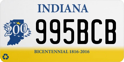 IN license plate 995BCB