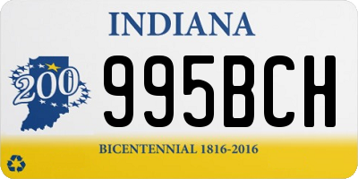 IN license plate 995BCH