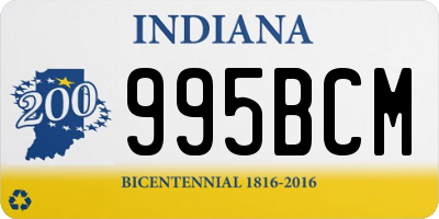 IN license plate 995BCM