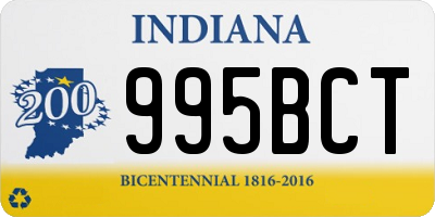 IN license plate 995BCT