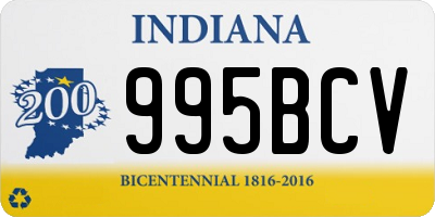 IN license plate 995BCV