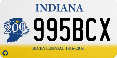 IN license plate 995BCX