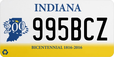 IN license plate 995BCZ