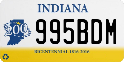 IN license plate 995BDM