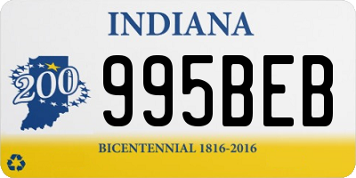 IN license plate 995BEB