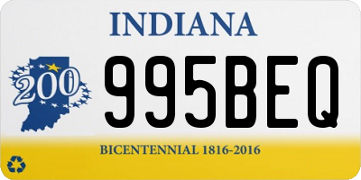 IN license plate 995BEQ