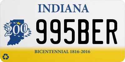 IN license plate 995BER