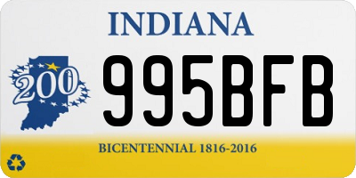 IN license plate 995BFB