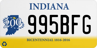 IN license plate 995BFG