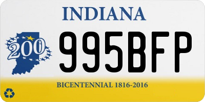 IN license plate 995BFP