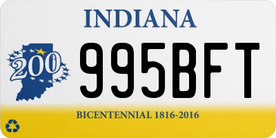 IN license plate 995BFT