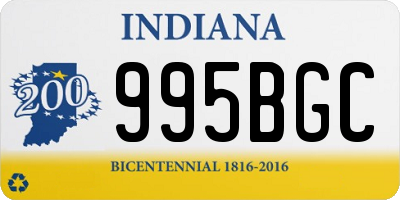 IN license plate 995BGC