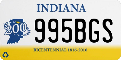 IN license plate 995BGS