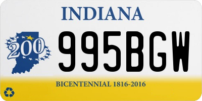 IN license plate 995BGW