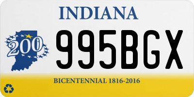 IN license plate 995BGX