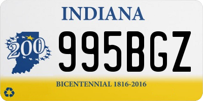 IN license plate 995BGZ