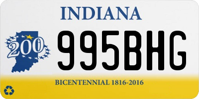 IN license plate 995BHG