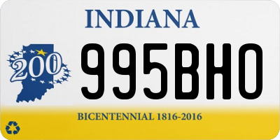 IN license plate 995BHO