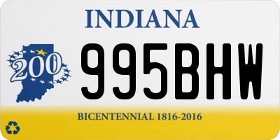 IN license plate 995BHW