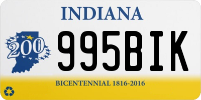 IN license plate 995BIK