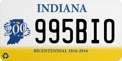 IN license plate 995BIO