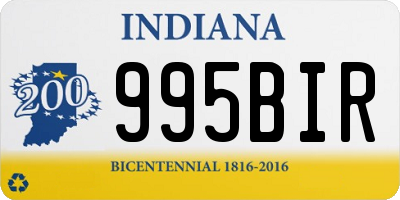 IN license plate 995BIR