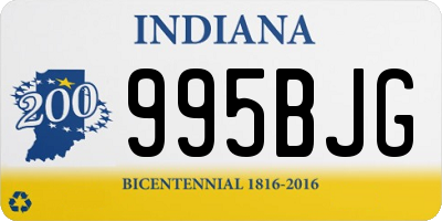 IN license plate 995BJG