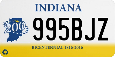 IN license plate 995BJZ