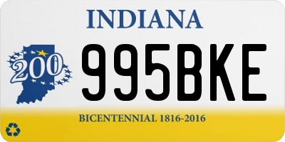 IN license plate 995BKE