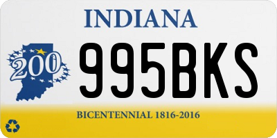 IN license plate 995BKS