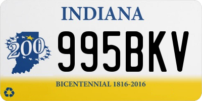 IN license plate 995BKV