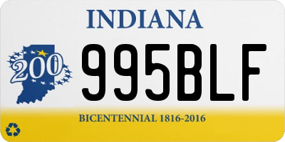 IN license plate 995BLF