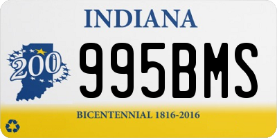 IN license plate 995BMS