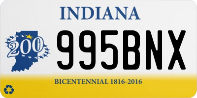 IN license plate 995BNX