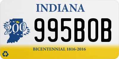 IN license plate 995BOB
