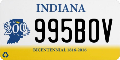 IN license plate 995BOV