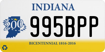 IN license plate 995BPP