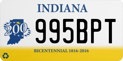 IN license plate 995BPT