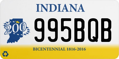 IN license plate 995BQB