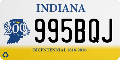 IN license plate 995BQJ