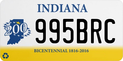 IN license plate 995BRC