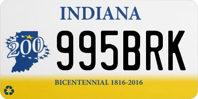 IN license plate 995BRK