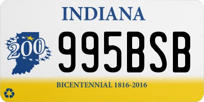 IN license plate 995BSB