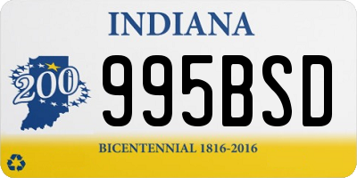 IN license plate 995BSD