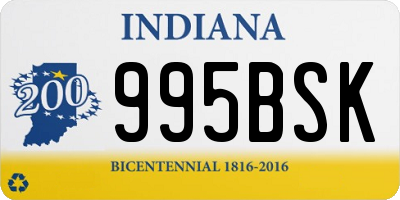 IN license plate 995BSK