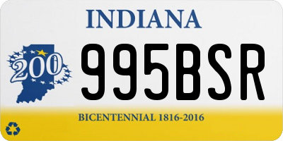 IN license plate 995BSR