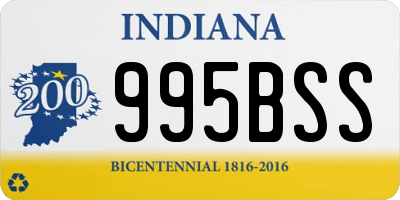 IN license plate 995BSS