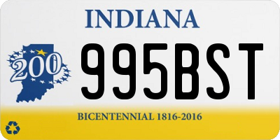 IN license plate 995BST