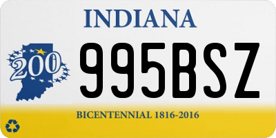 IN license plate 995BSZ