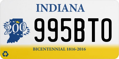 IN license plate 995BTO